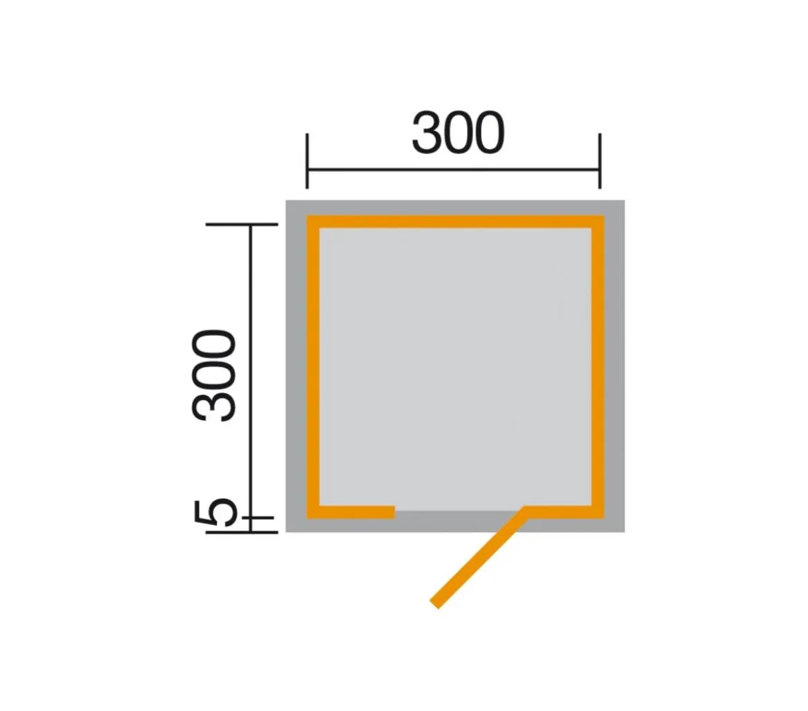 Weka Designhaus wekaLine 413 Gr.2, ca. B310/H244/T310 cm