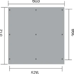 Weka Doppelcarport 618, mit Stahldach
