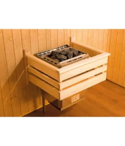 Weka Ecksauna Varberg mit Glastür und Fenster inkl. Ofen, ca. B194/H199/T194 cm