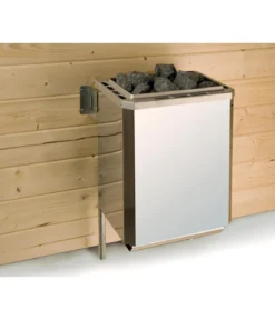 Weka Ecksauna Varberg mit Glastür und Fenster inkl. Ofen, ca. B194/H199/T194 cm