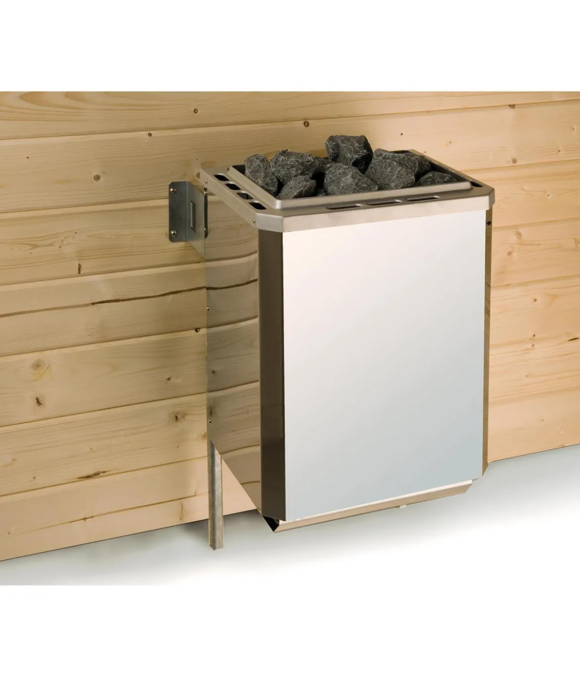 Weka Ecksauna Varberg mit Glastür und Fenster inkl. Ofen, ca. B194/H199/T194 cm