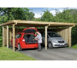 Weka Flachdach-Doppelcarport 618
