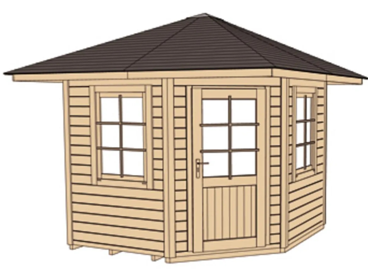 Weka Gartenhaus 149 5-Eck Gr. 1, ca. B318/H276/T318 cm