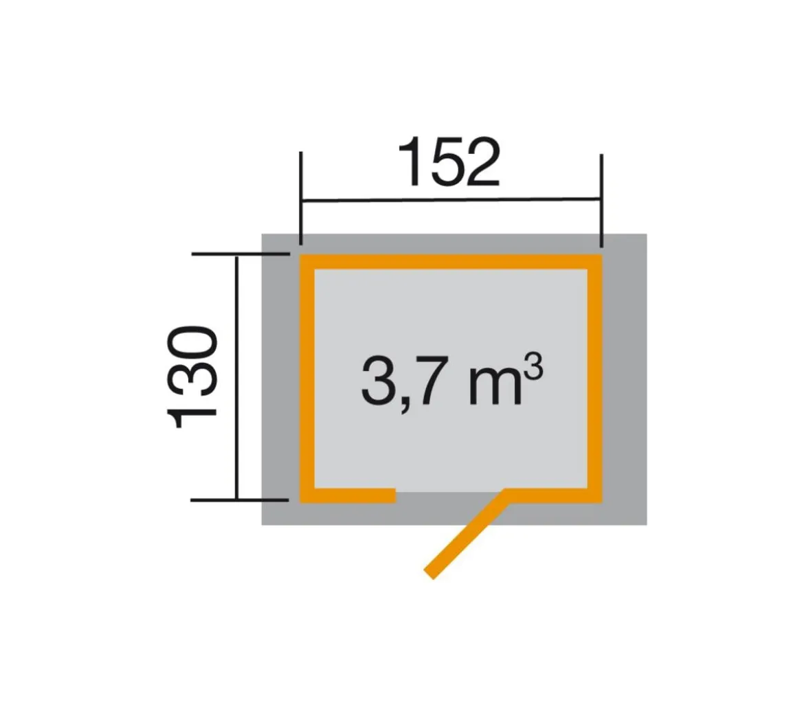 Weka Gartenhaus 317 Gr.1, ca. B191/H208/T152 cm