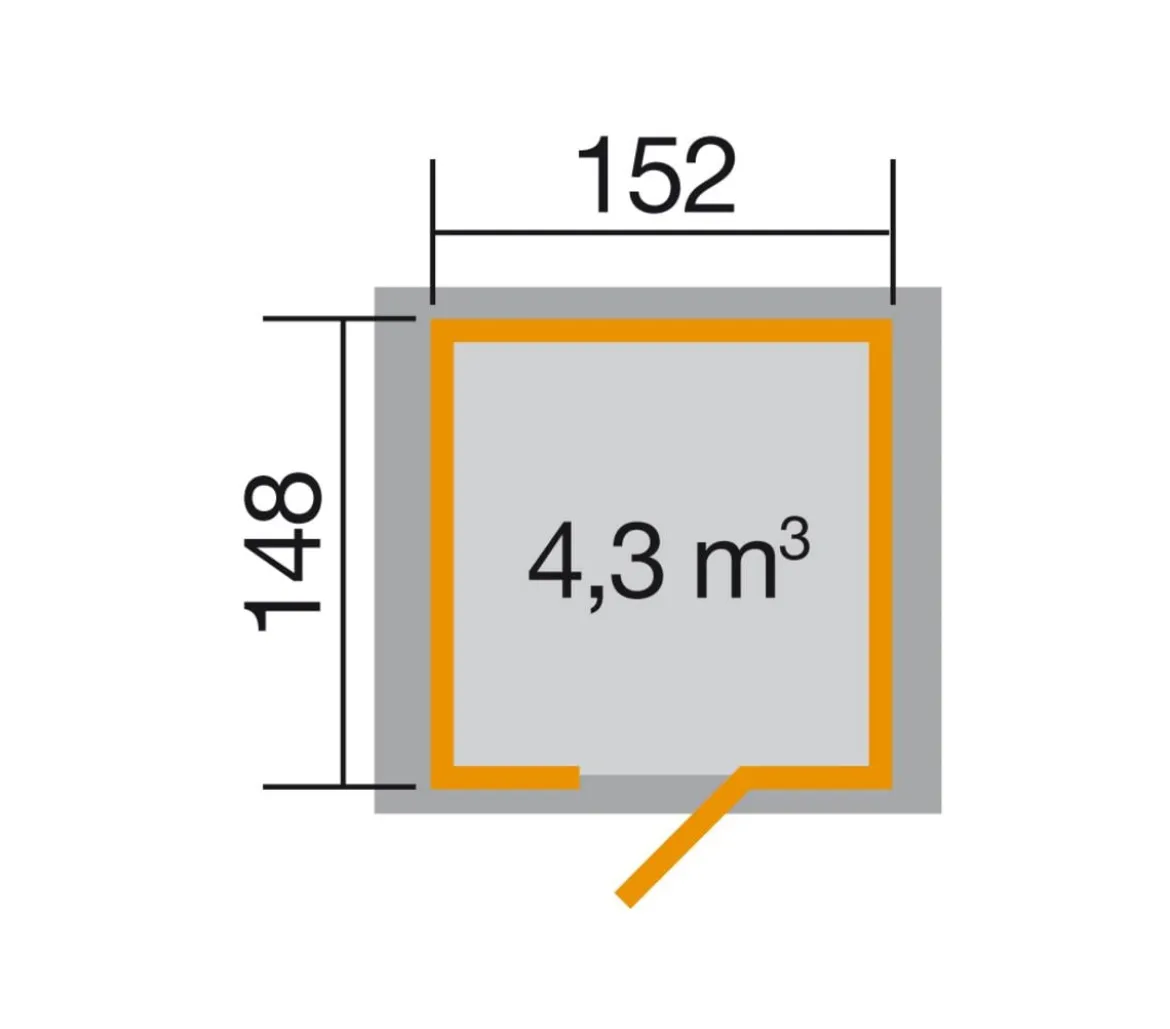 Weka Gartenhaus 317 Gr.2, ca. B191/H208/T171 cm