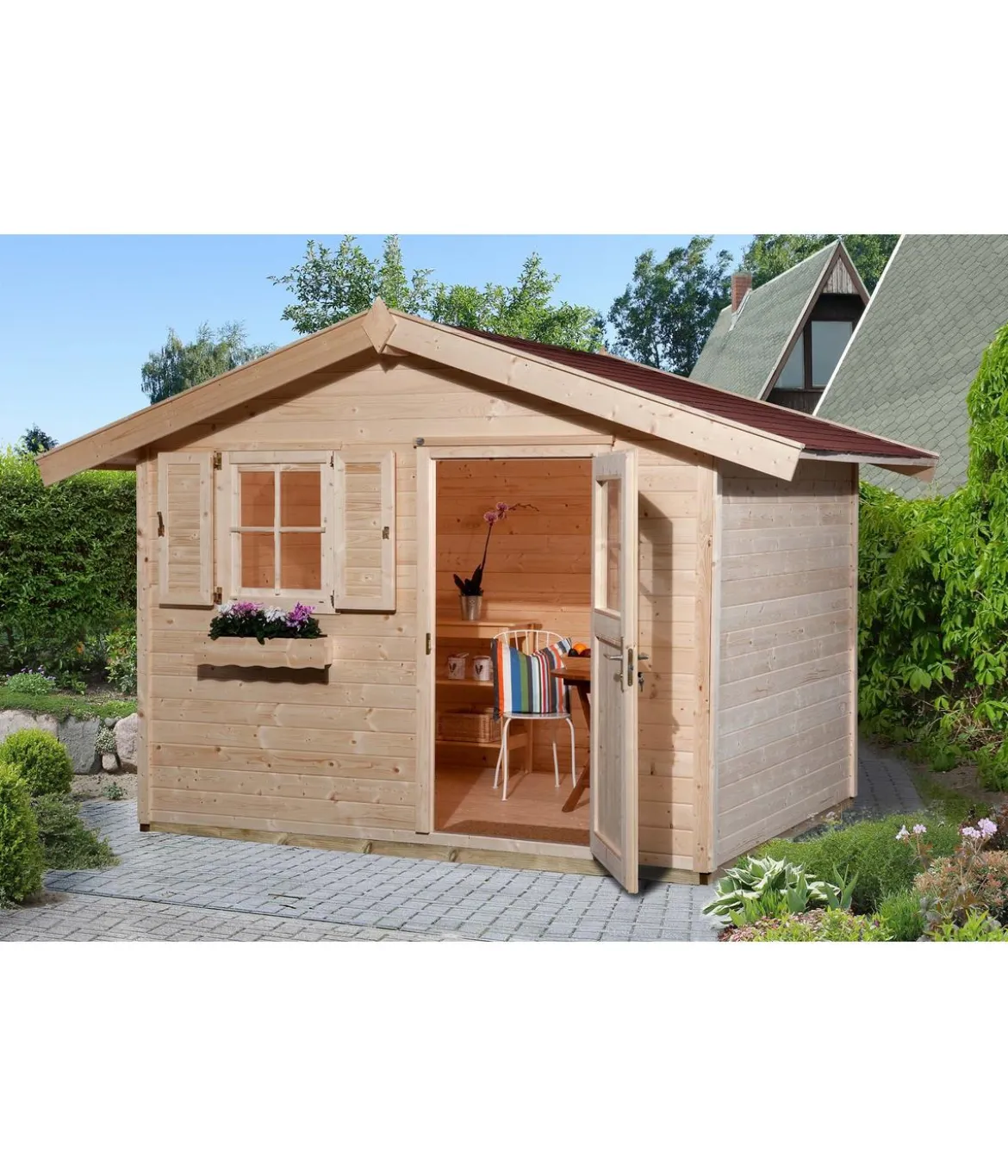 Weka Gartenhaus 123 Gr. 3, ca. B380/H253/T239 cm
