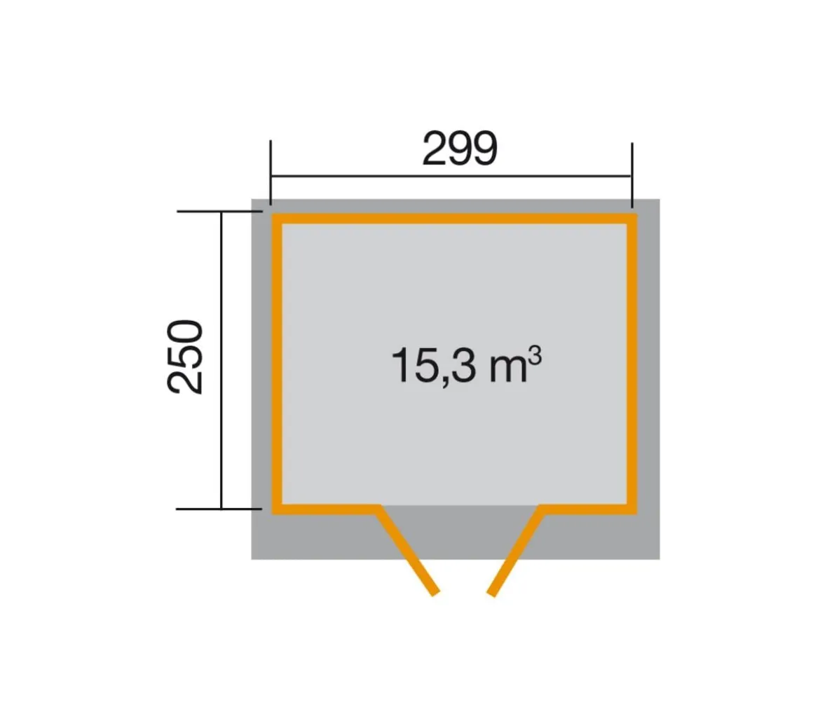 Weka Gartenhaus 325 Gr.4, ca. B301/H225/T301 cm