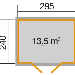Weka Gartenhaus 219 Gr. 2, ca. B320/H218/T278 cm