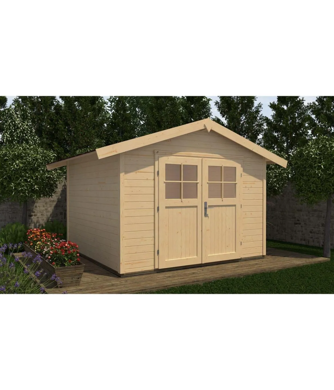 Weka Gartenhaus 122 Gr. 5, ca. B380/H253/T324 cm