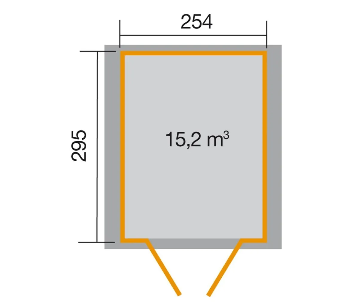 Weka Gartenhaus 316 Gr.5, ca. B290/H221/T318 cm