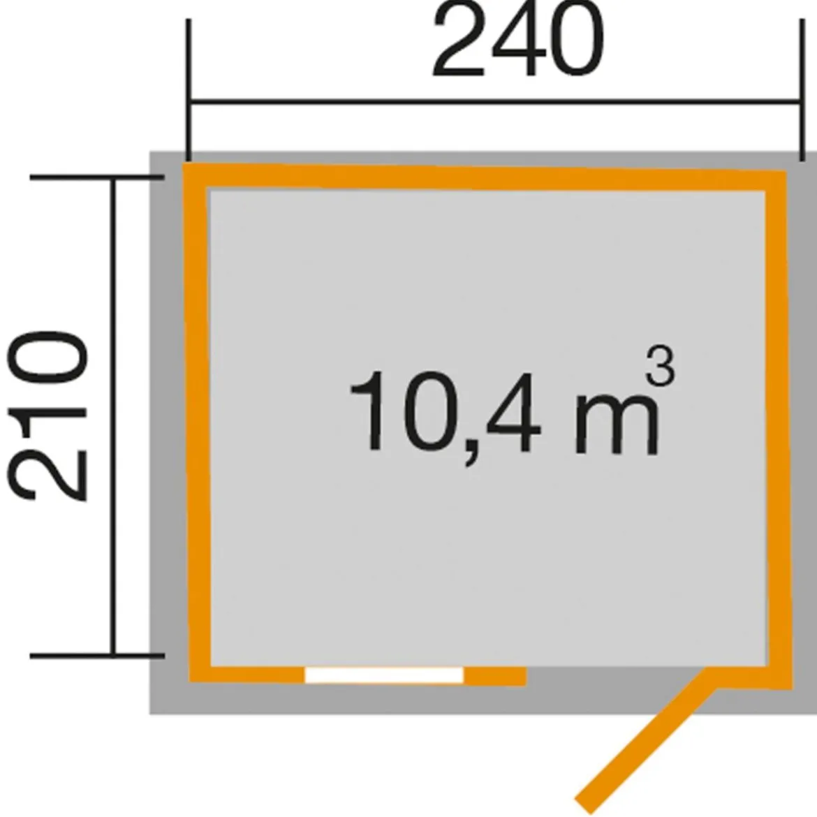 Weka Gartenhaus 123 Gr. 1, ca. B306/H242/T239 cm