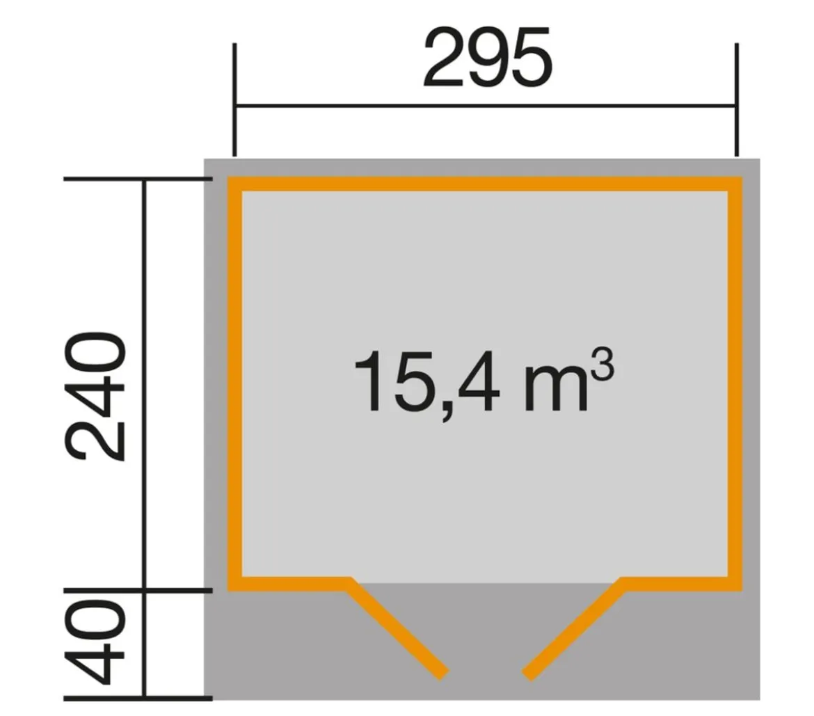 Weka Gartenhaus 179 Gr. 3, ca. B354/H224/T311 cm