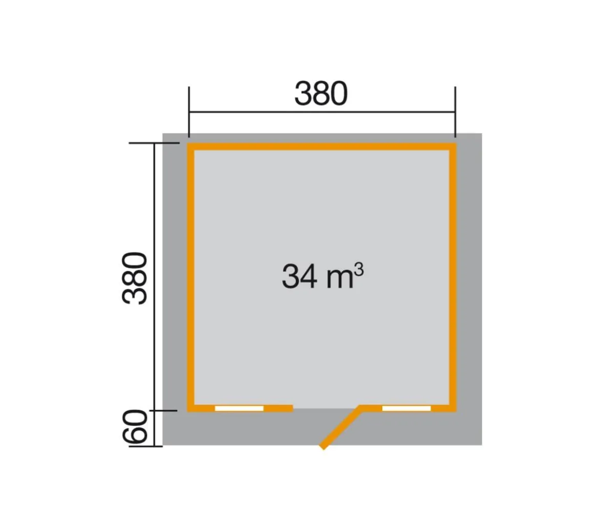 Weka Gartenhaus 110 Gr. 2, ca. B460/H266/T454 cm