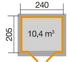 Weka Gartenhaus 122 Gr. 1, ca. B285/H249/T239 cm