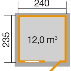 Weka Gartenhaus 123 Gr.2, ca. B306/H242/T274 cm