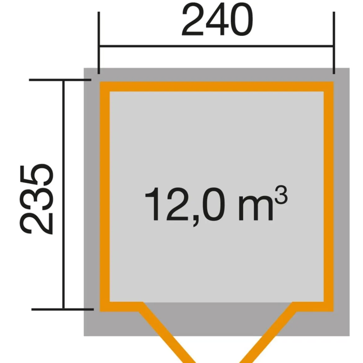 Weka Gartenhaus 122 Gr. 2, ca. B285/H249/T274 cm