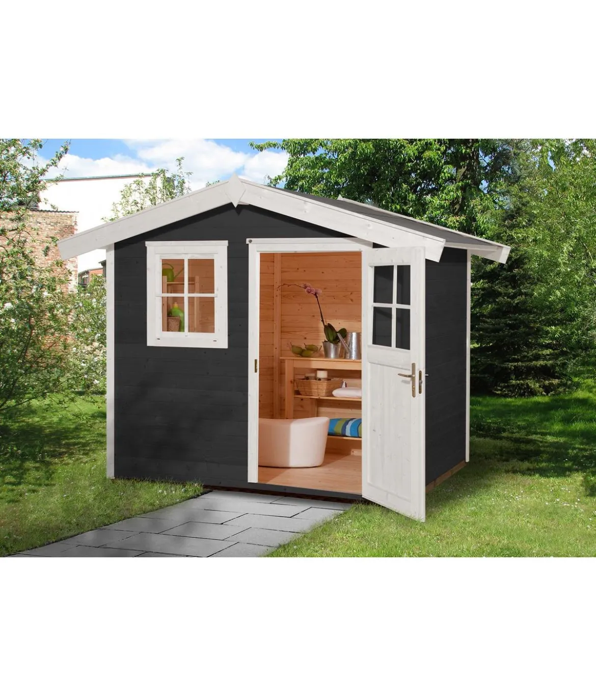 Weka Gartenhaus 123 Gr. 5, ca. B380/H253/T324 cm