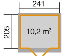 Weka Gartenhaus 218 Gr. 1, ca. B260/H242/T239 cm
