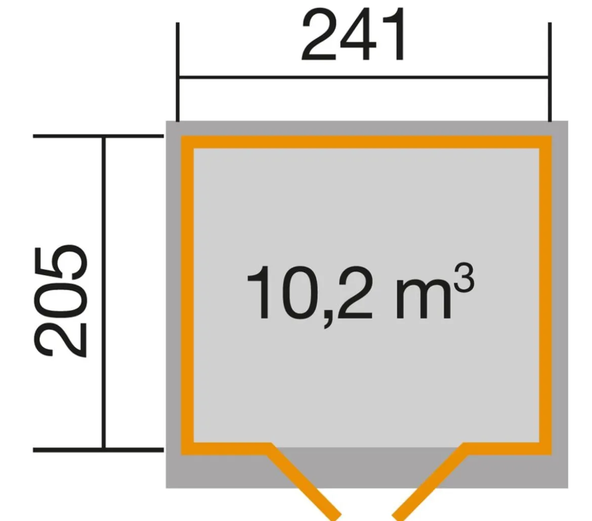 Weka Gartenhaus 218 Gr. 1, ca. B260/H242/T239 cm