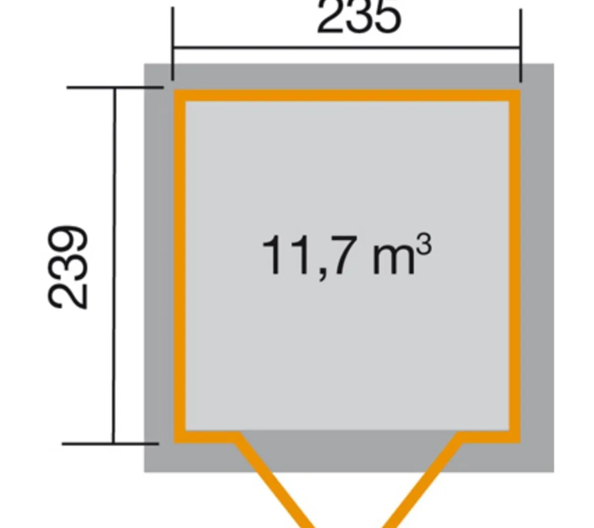 Weka Gartenhaus 226 Gr.2, ca. B267/H252/T261 cm