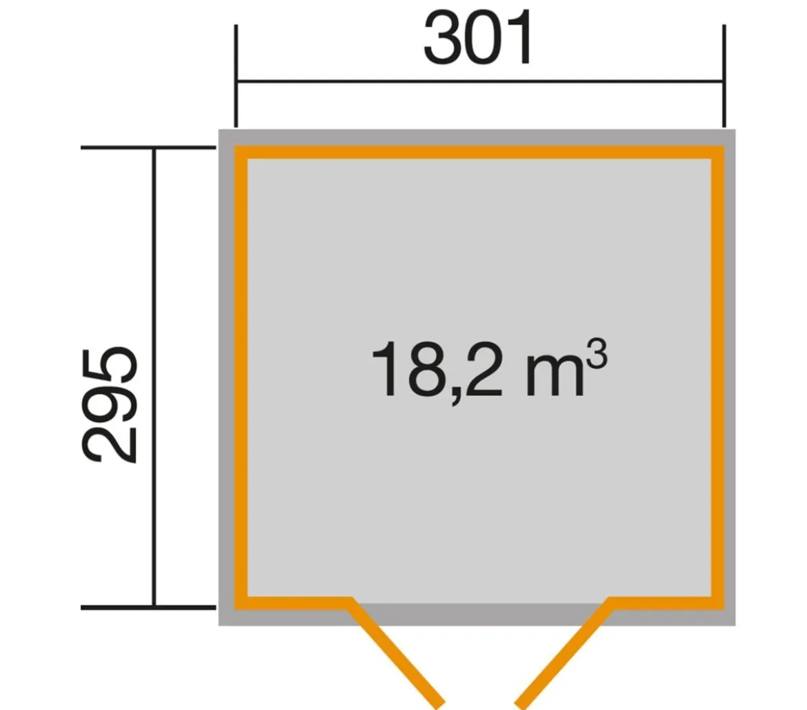 Weka Gartenhaus 218 Gr. 4, ca. B320/H253/T329 cm