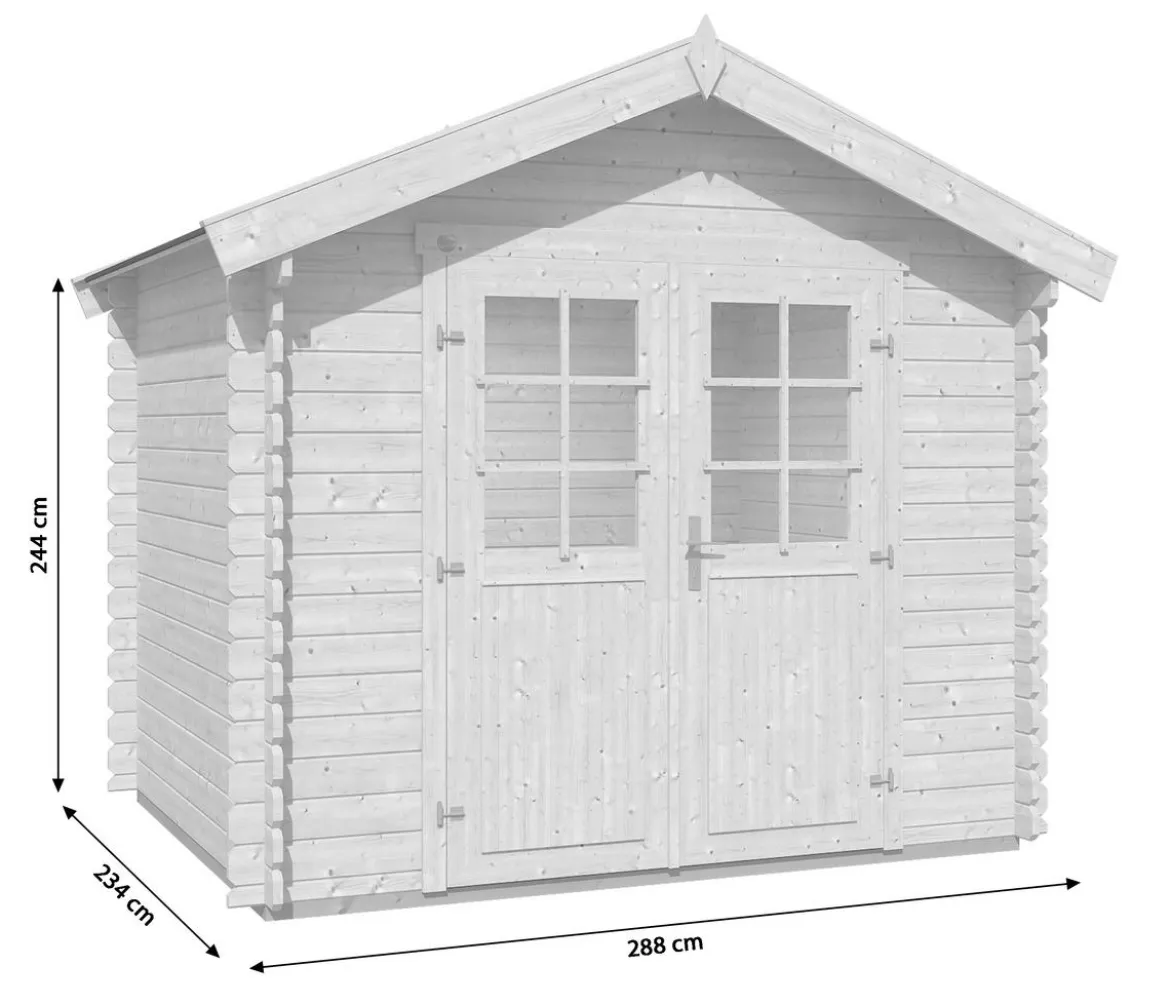 Weka Gartenhaus 209 Gr. 1,5, ca. B288/H254/T234 cm