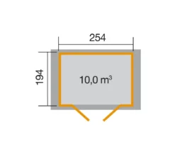 Weka Gartenhaus 316 Gr.3, ca. B290/H221/T217 cm