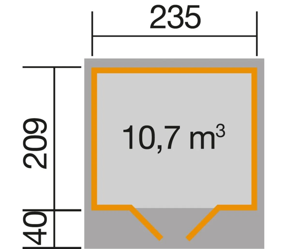 Weka Gartenhaus 179 Gr. 1, ca. B280/H224/T284 cm