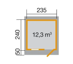 Weka Gartenhaus 170, natur