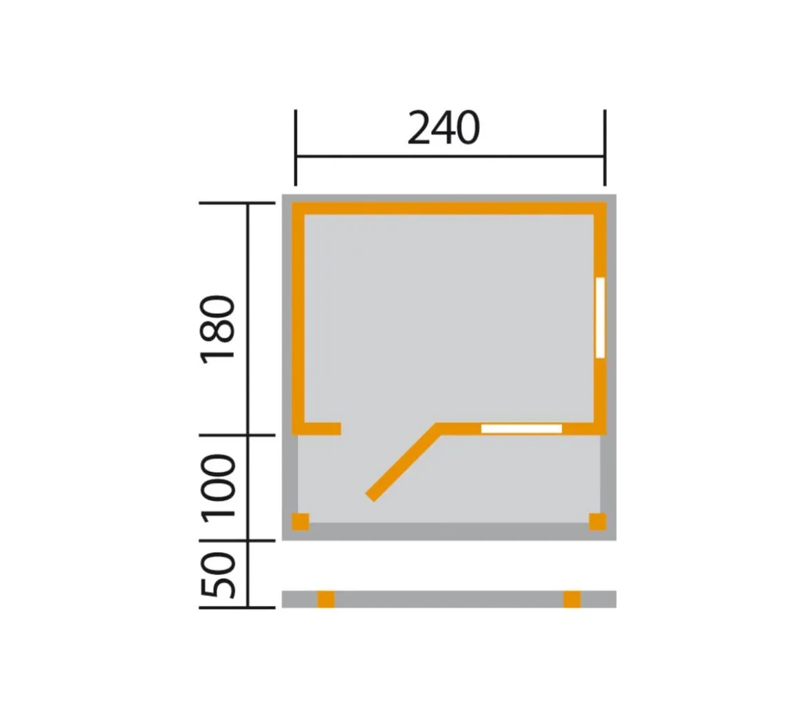 Weka Gartenhaus Nature 1, ca. B287/H251/T331 cm