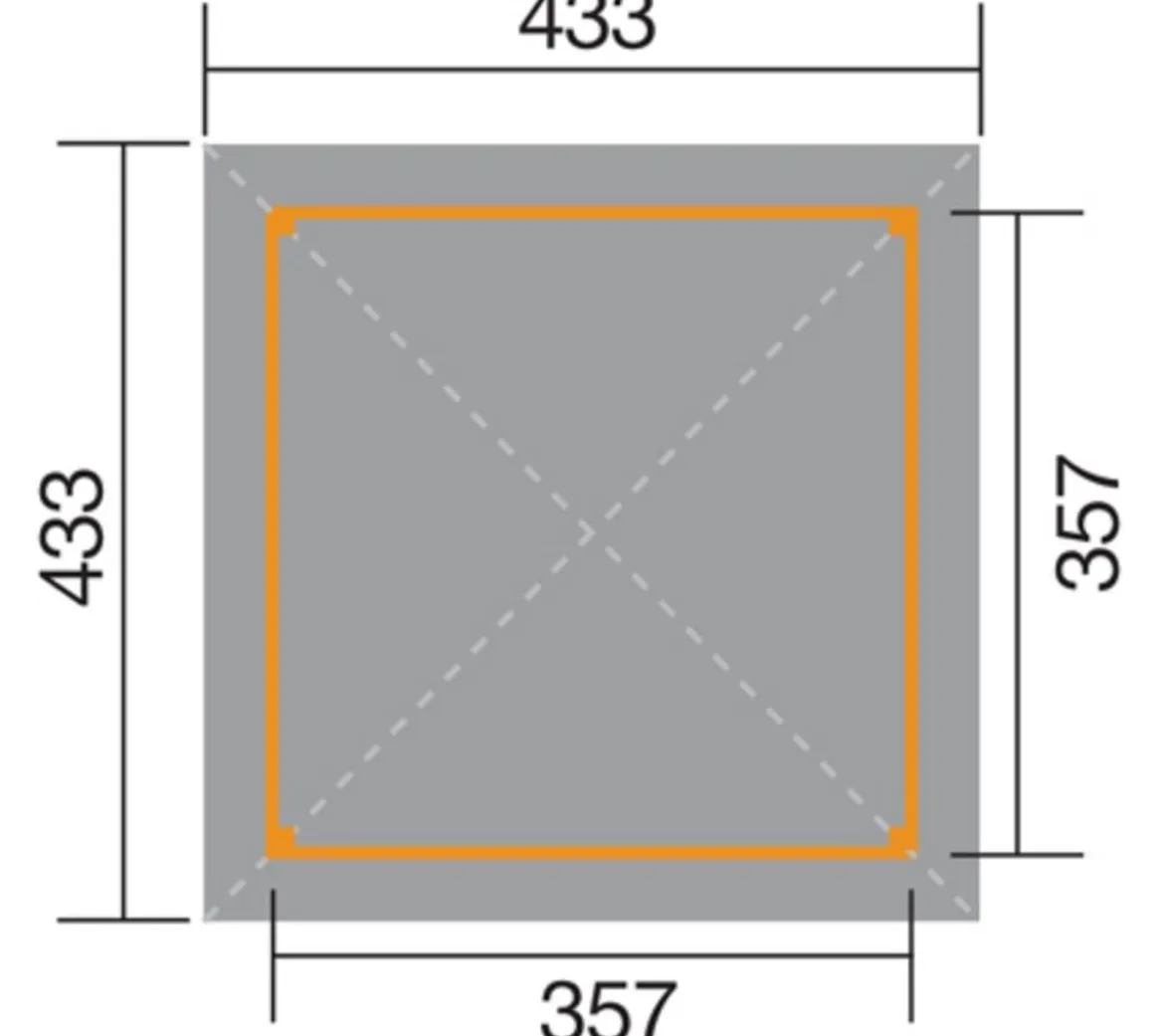 Weka Gartenoase 651 A Gr. 1, ca. B433/H314/T433 cm