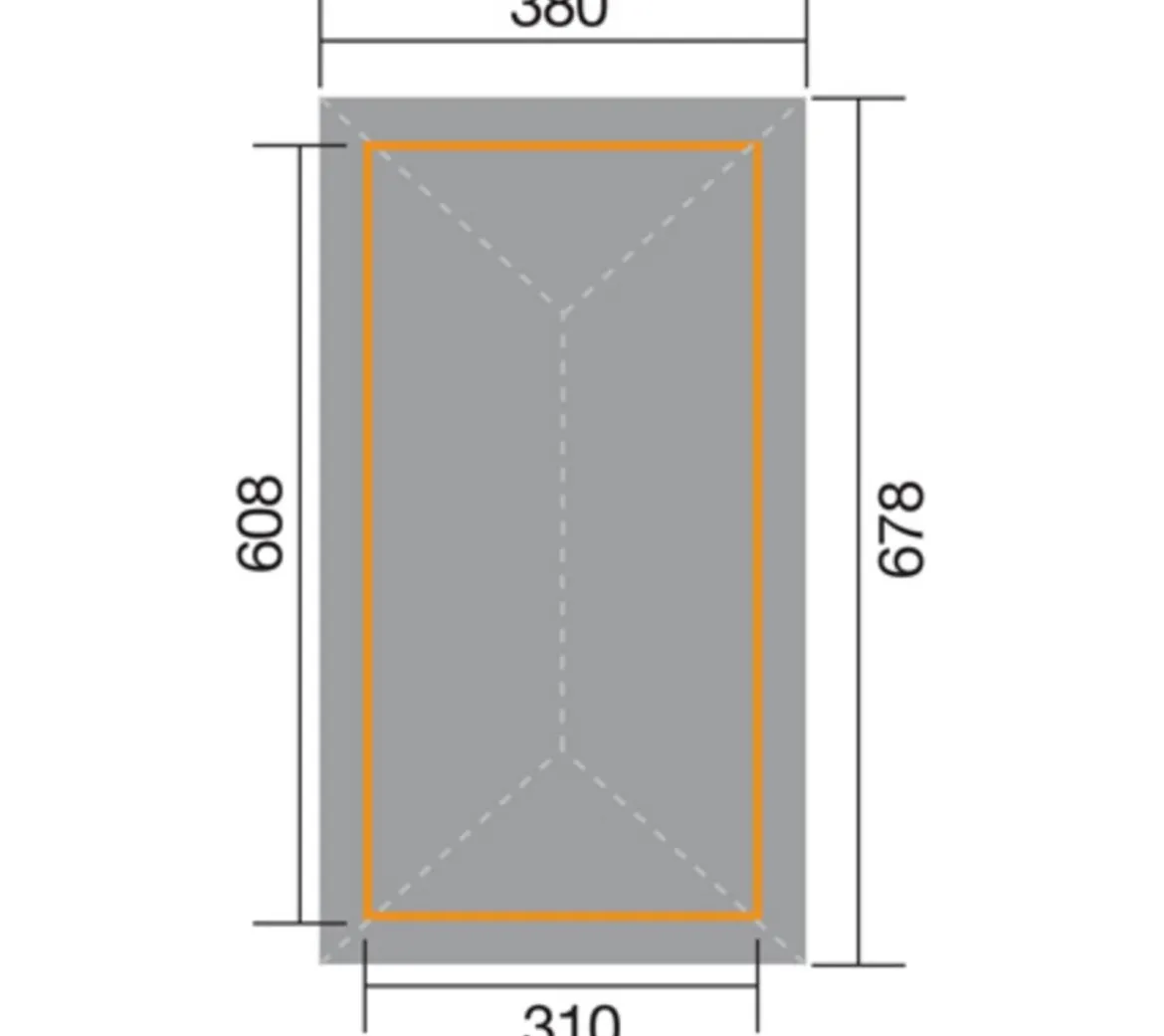 Weka Gartenoase 651 B Gr. 2, ca. B678/H306/T380 cm