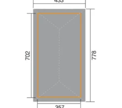 Weka Gartenoase 651 B Gr. 3, ca. B778/H316/T433 cm