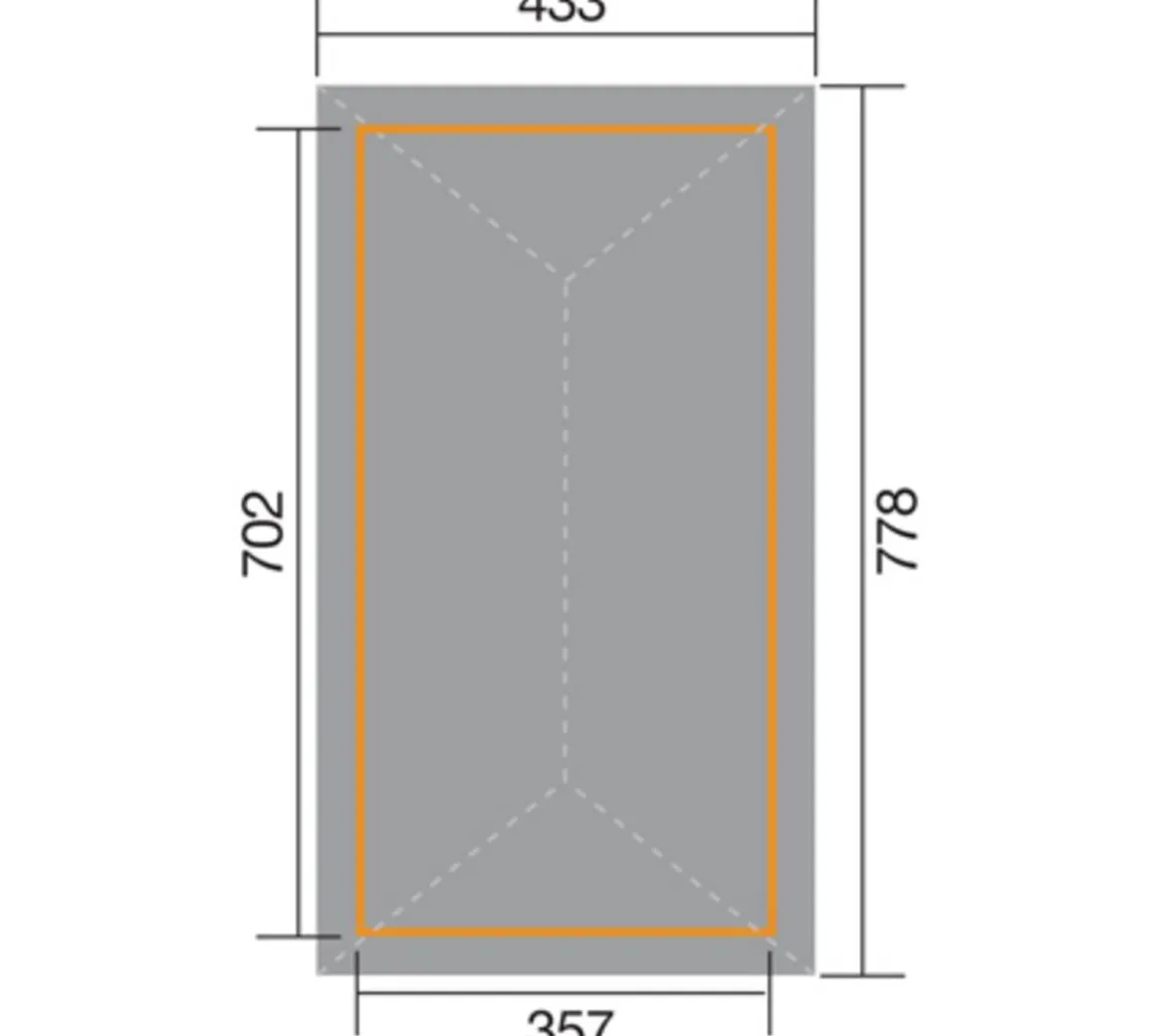Weka Gartenoase 651 B Gr. 3, ca. B778/H316/T433 cm
