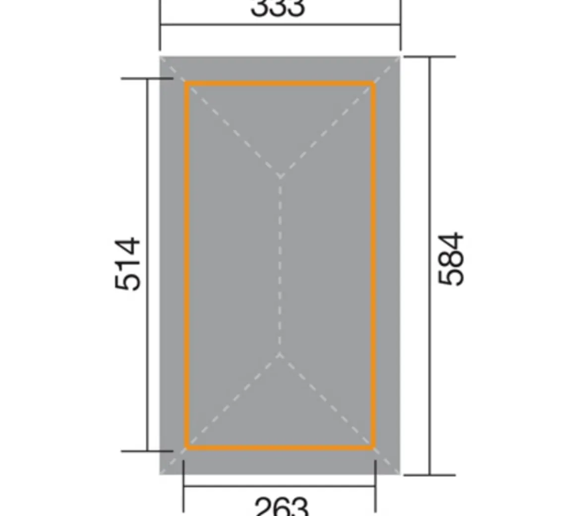 Weka Gartenoase 651 B Gr. 1, ca. B584/H291/T333 cm