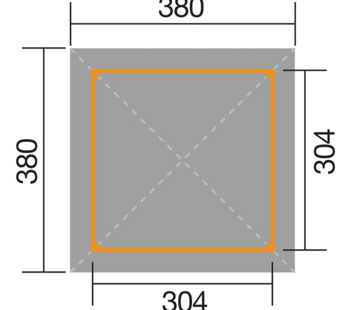 Weka Gartenoase 651 Gr. 2, ca. B380/H335/T380 cm