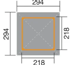 Weka Gartenoase 651 Gr. 1, inkl. Dachschindeln, ca. B294/H275/T294 cm
