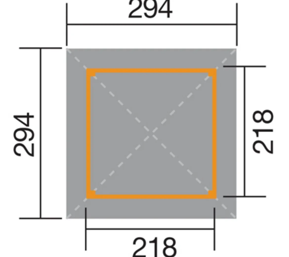 Weka Gartenoase 651 Gr. 1, inkl. Dachschindeln, ca. B294/H275/T294 cm