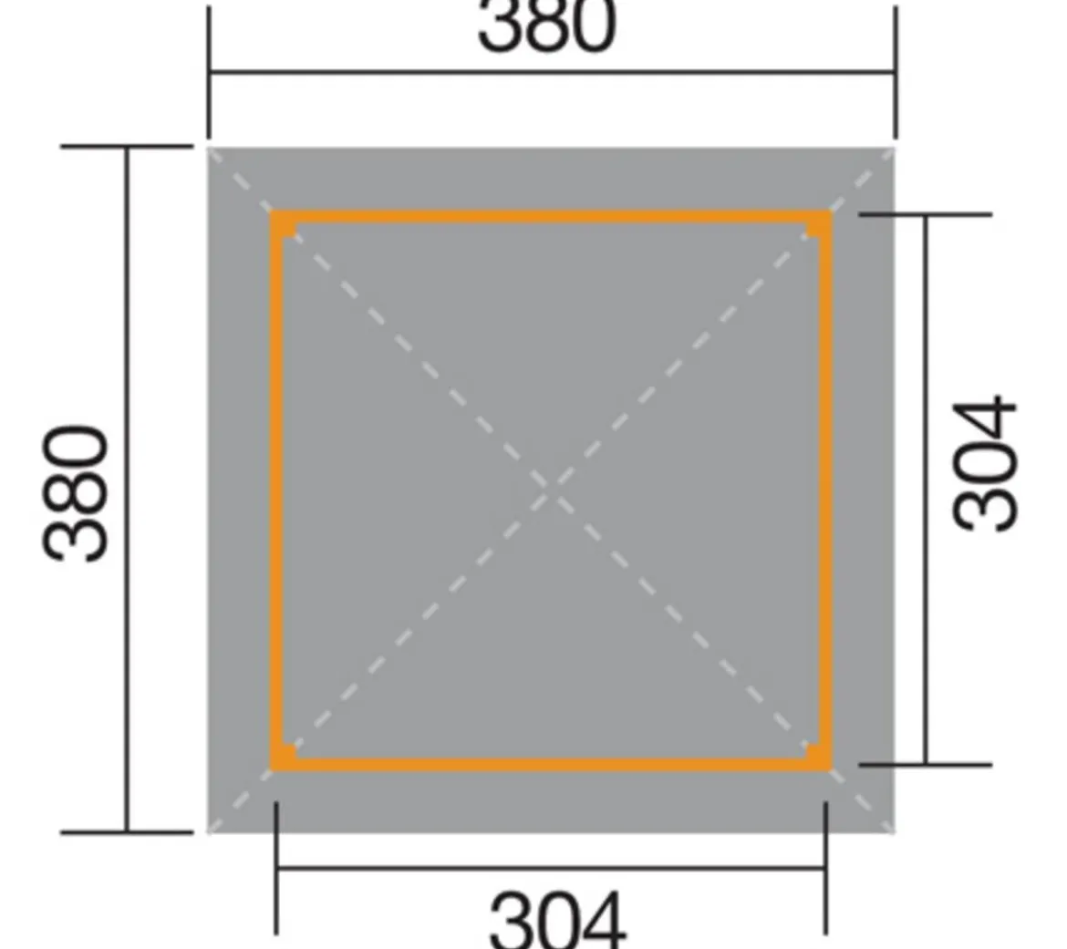 Weka Gartenoase 651 Gr. 3 inkl. Dachschindeln, ca. B380/H299/T380 cm