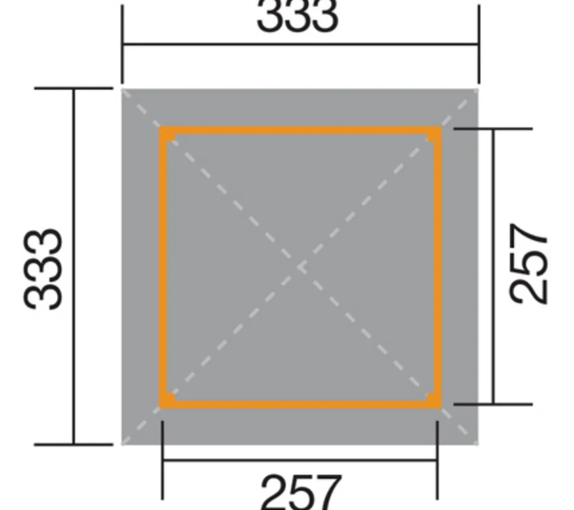 Weka Gartenoase 651 Gr. 2, inkl. Dachschindeln, ca. B333/H286/T333 cm