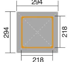 Weka Gartenoase 651 mit Dachaufsatz, ca. B294/H312/T294 cm