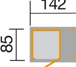 Weka Garten-Terrassenschrank 351 A inkl. Schleppdach, ca. B162/H196/T105 cm