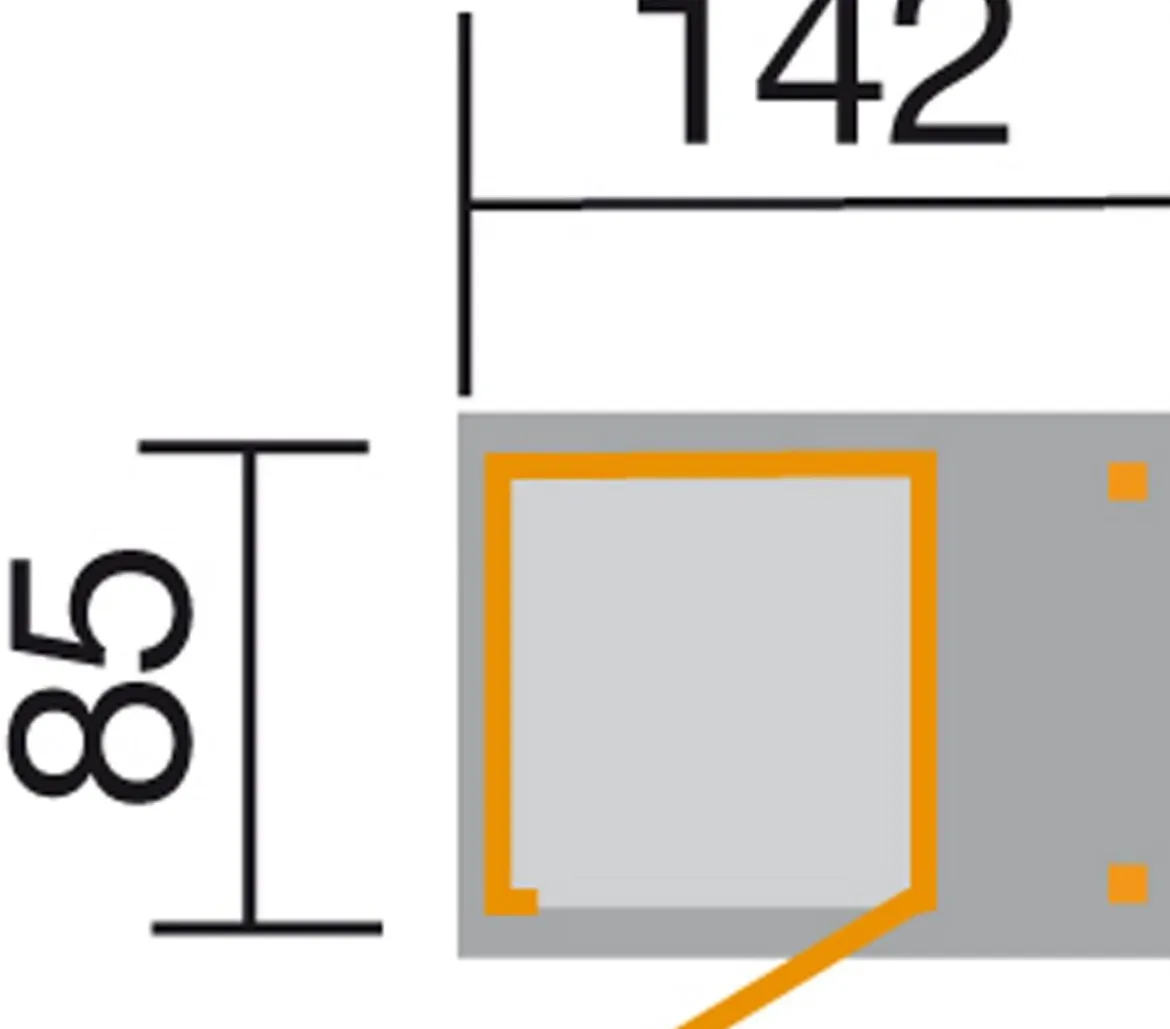 Weka Garten-Terrassenschrank 351 A inkl. Schleppdach, ca. B162/H196/T105 cm