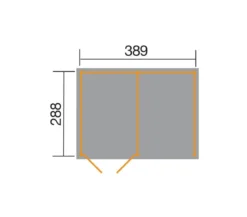 Weka Lagerhaus 607 Variante 2, ca. B408/H214/T318 cm