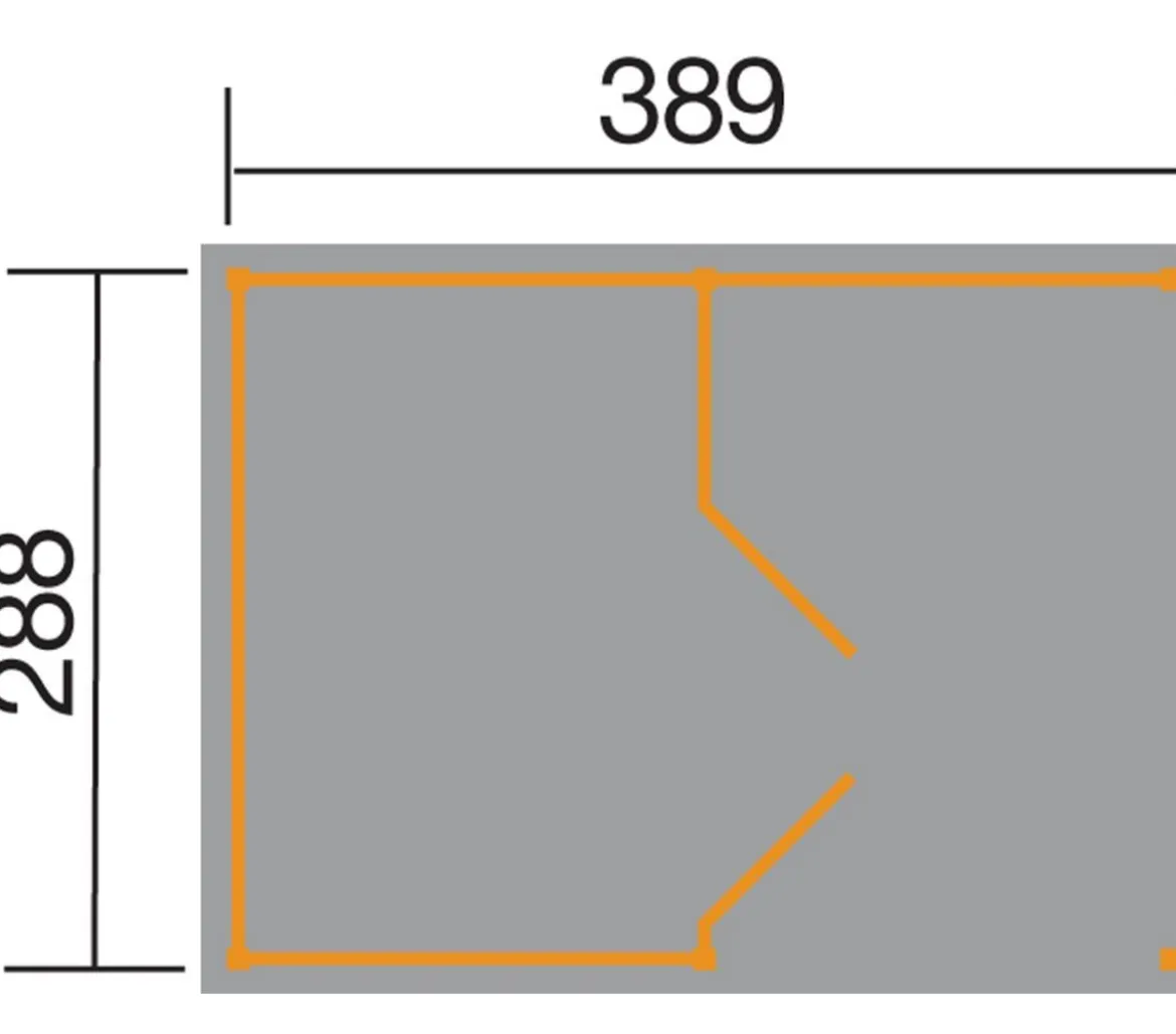 Weka Lagerhaus 607 Variante 1, ca. B408/H214/T318 cm
