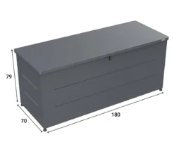Weka Metall-Terrassenbox Gary, 700 Liter, ca. B180/H79/T70 cm