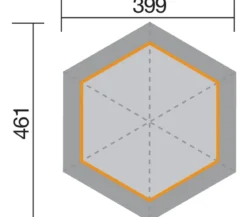 Weka Pavillon 656 Gr. 2, ca. B399/H312/T461 cm