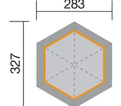 Weka Pavillon 233 inkl. Sitzgarnitur, ca. B283/H245/T327 cm