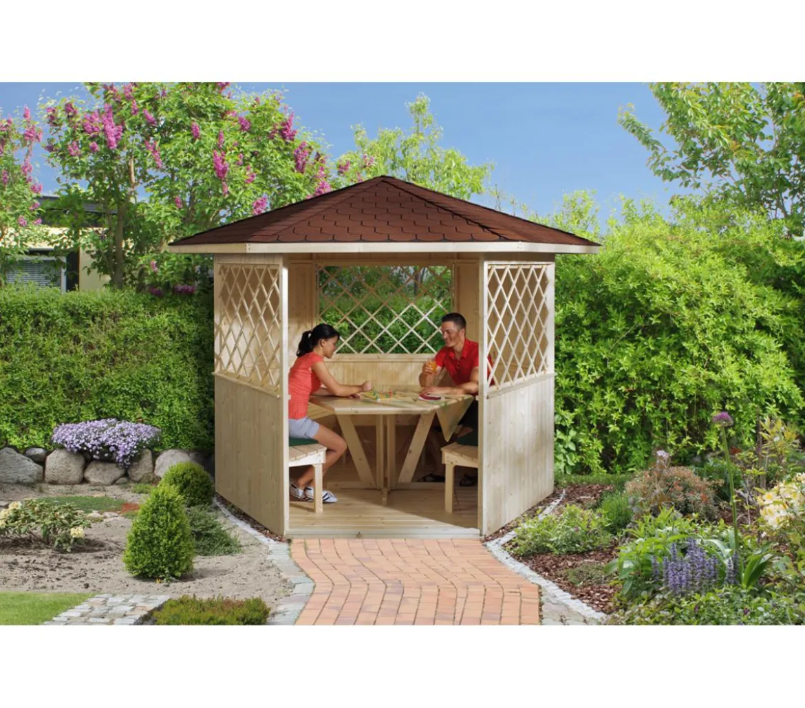 Weka Pavillon 233 inkl. Sitzgarnitur, ca. B283/H245/T327 cm
