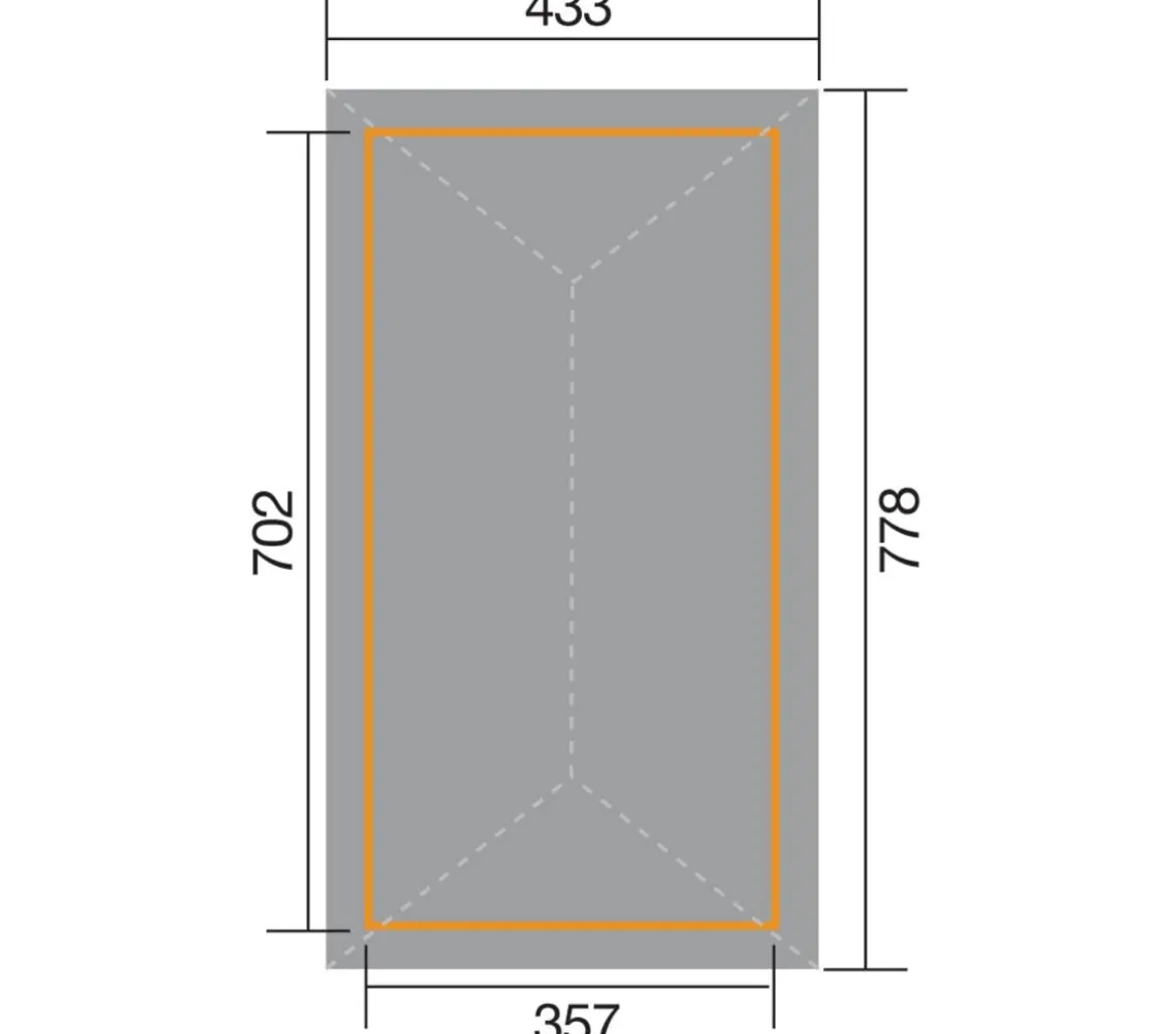 Weka Premium-Carport 651 Gr. 3, ca. B778/H316/T433 cm